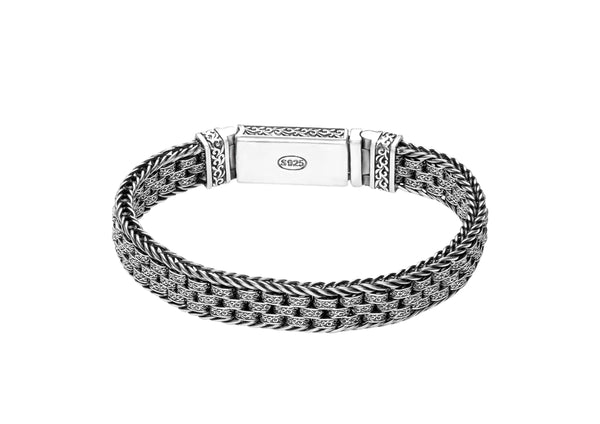 ORIONZ Kada for Men & Boys - 925 Sterling Silver - Anti Tarnish Hand Bracelet for Men - Oxidised Silver Jewellery Gift for Birthday Anniversary - Men Accessories for Fashion